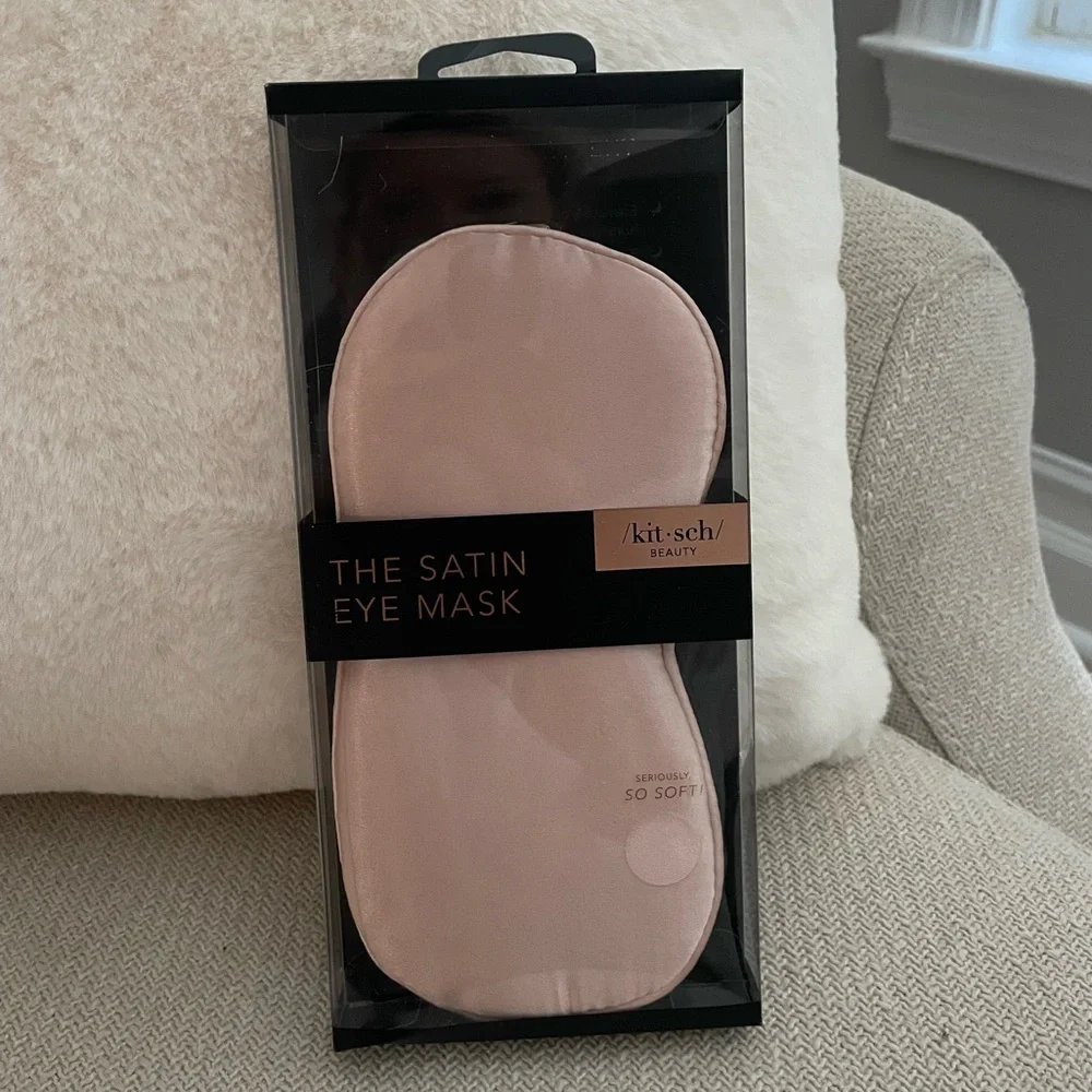 Kitsch‎ Eye Mask Baby Pink Satin Silk